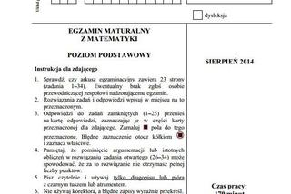 Poprawkowa Matura z matematyki 2014 /1