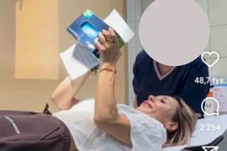 Doda na łóżku w szpitalu