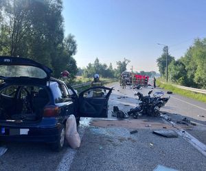 Wypadek motocyklisty - Wola Jechowa