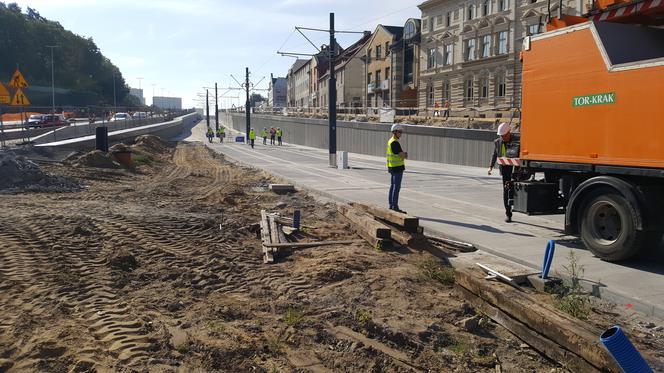 Plac budowy na ul. Kujawskiej w Bydgoszczy