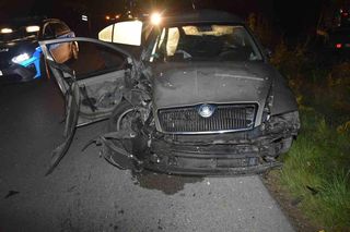 Tragiczny wypadek w Dominowie. Nie żyje 32-letni kierowca skody