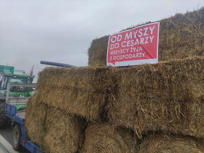 Protest rolników w Elblągu na S7