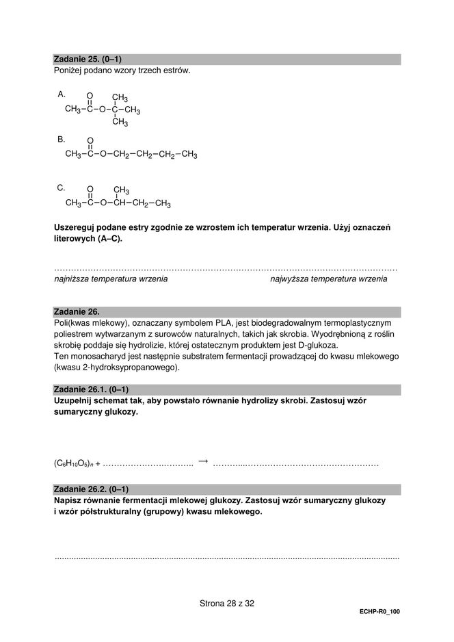 Matura 2025 chemia rozszerzona - arkusz CKE 16.05.2025 - Formuła 2015