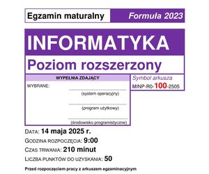 Matura 2025: INFORMATYKA odpowiedzi, rozwiązania, zadania, ARKUSZ CKE. Do ściągnięcia PDF [nowa formuła 2023, stara formuła 2015]
