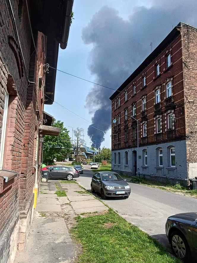 Pożar składowiska odpadów w Siemianowicach Śląskich