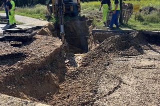 Zapadła się ulica w Lublinie. Występują utrudnienia w ruchu