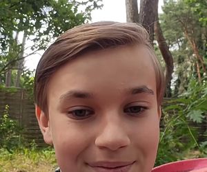 M jak miłość. Misiek (Aleksander Bożyk) na planie