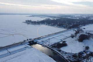 Zalew Zemborzycki skuty lodem