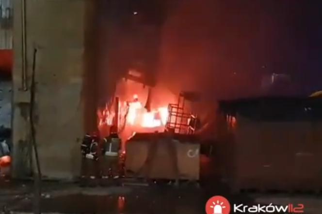 Pożar na terenie spalarni odpadów w Krakowie