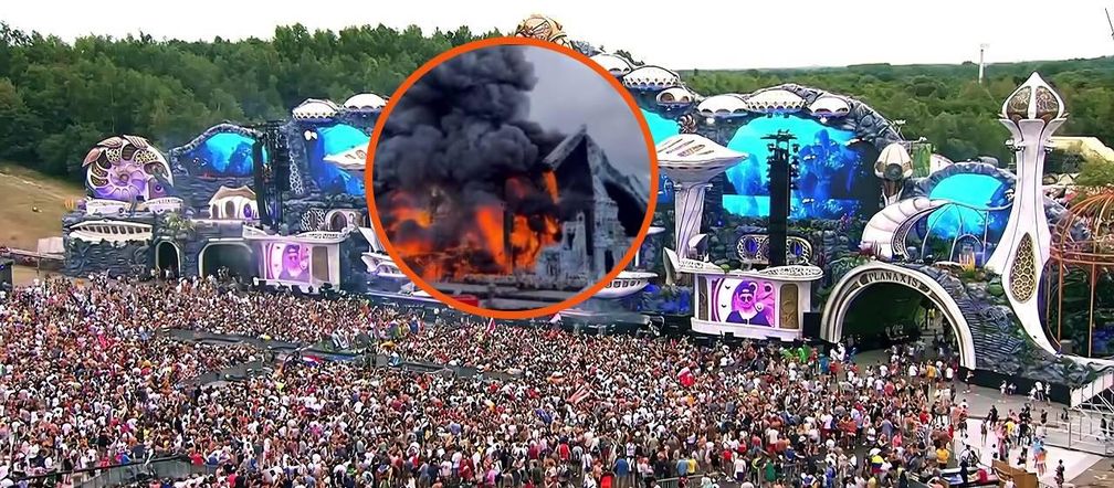 Wielki pożar na scenie głównej festiwalu Tomorrowland. Trwa akcja gaśnicza [ZDJĘCIA]