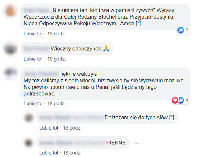Wzruszające komentarze po śmierci 20-latki