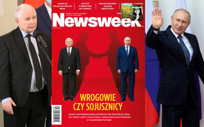 Kaczyński sojusznikiem Putina? Okładka Newsweeka. W co gra Tomasz Lis?