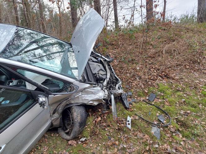 Trzy godziny, trzy wypadki! DK 42 w Krynkach zdezrenie Forda i Audi