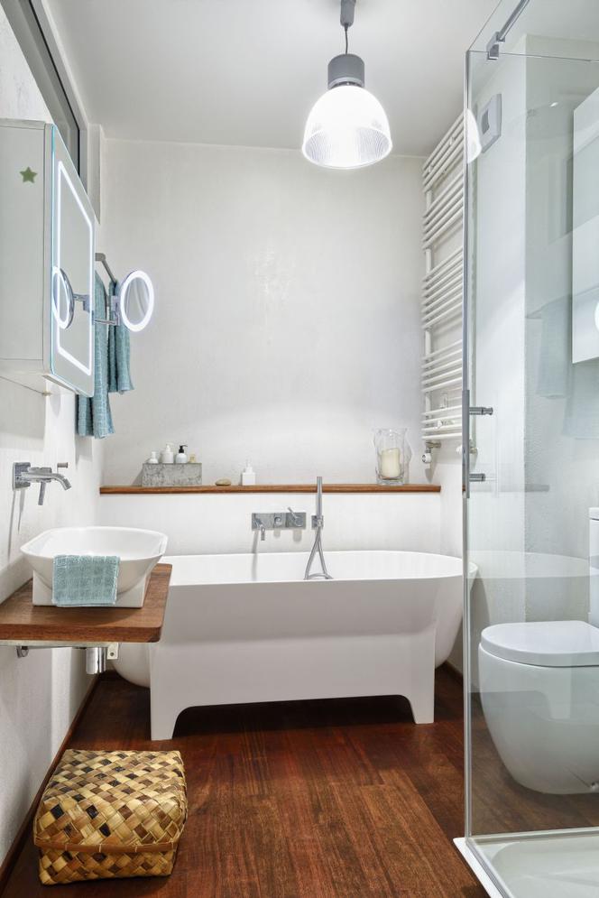 Łazienka w bloku: projekt łazienki w dobrych proporcjach 