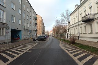 Ul. Środkowa w Warszawie przed przebudową