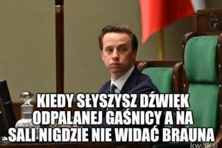 Najlepsze memy o Grzegorzu Braunie. Tak internet śmieje się z zachowania polityka