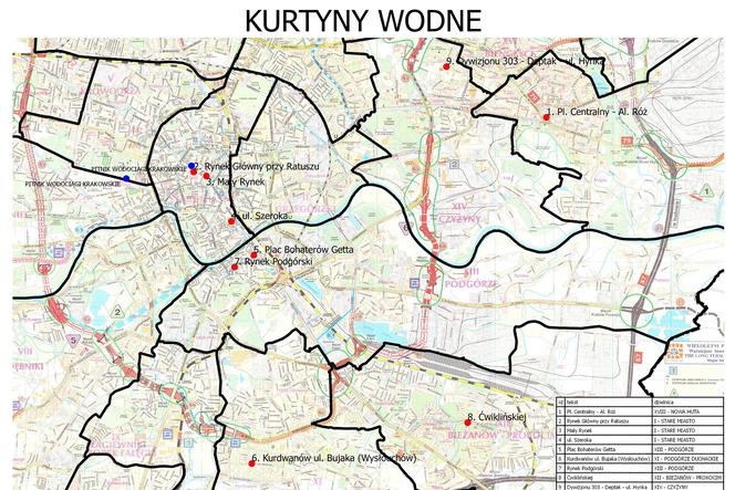 W Krakowie pojawiają się kurtyny wodne: Sprawdź, gdzie się ochłodzić [MAPA, LOKALIZACJE]