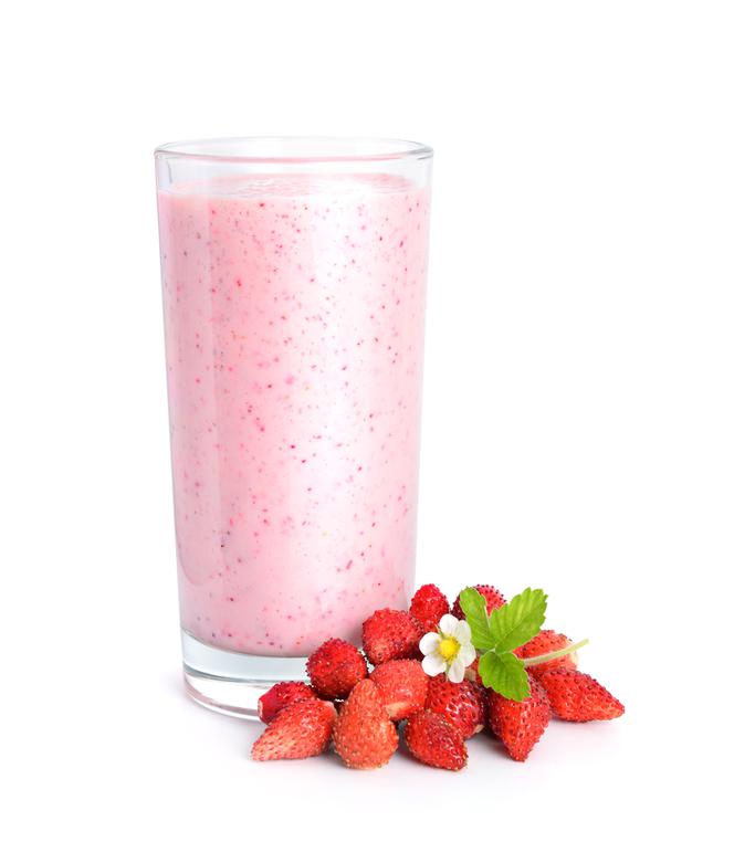Koktajl mleczny z truskawek i poziomek