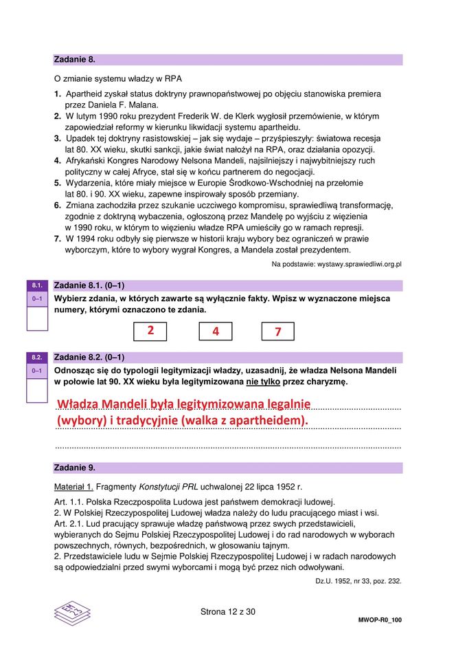 Matura 2025: WOS poziom rozszerzony. ODPOWIEDZI 13.05.2025 [FORMUŁA 2023]