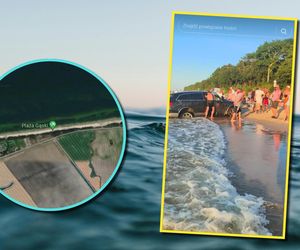Bałtyk chciał im porwać audi! Niecodzienna sytuacja na plaży