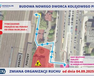 Którędy na peron? Zmiany w ruchu pieszych w okolicach dworca PKP w Koszalinie 