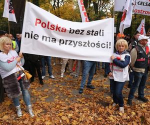 Protest hutników w Warszawie (23.10.2024)