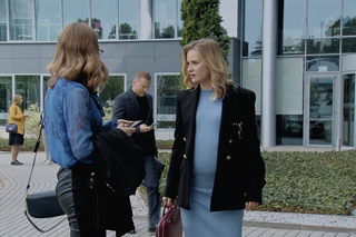 M jak miłość, odcinek 1686: Julia (Marta Chodorowska), Andrzej (Krystian Wieczorek), Sylwia (Hanna Turnau)