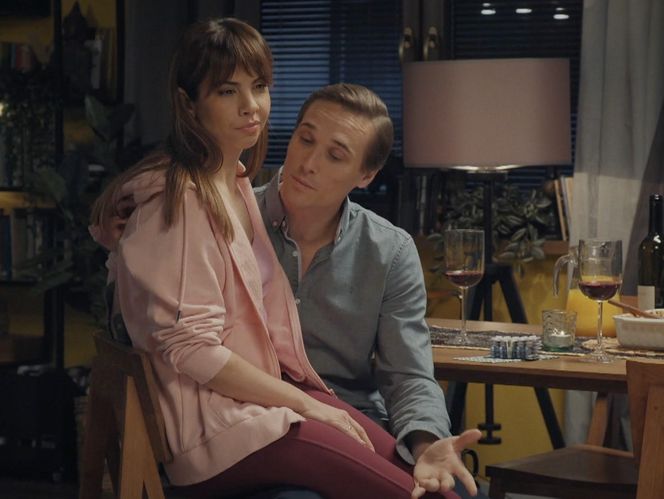 M jak miłość odc. 1865. Olek (Maurycy Popiel), Aneta (Ilona Janyst)