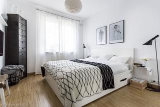 Aranżacja białej sypialni w stylu skandynawskim