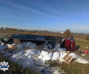 Zderzenie trzech ciężarówek w powiecie płockim