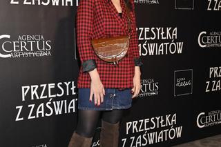 Adriana Kalska na premierze spektaklu Przesyłka z zaświatów