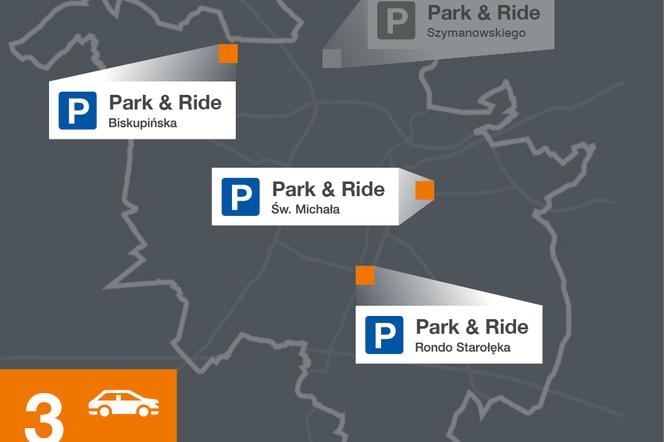 Od poniedziałku otwarte zostaną trzy nowe parkingi Park&Ride   