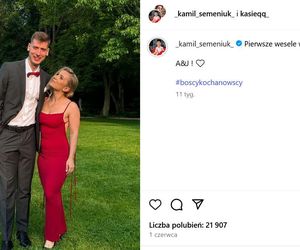Kamil Semeniuk z żoną Kasią