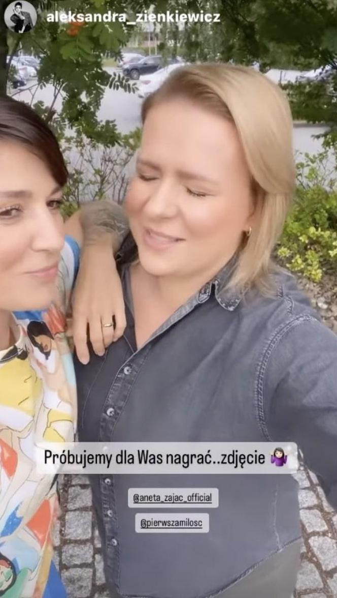 Pierwsza miłość na planie. Kinga (Aleksandra Zienkiewicz), Marysia (Aneta Zając)