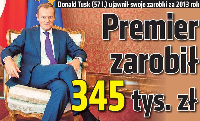 Premier zarobił 345 tys. zł