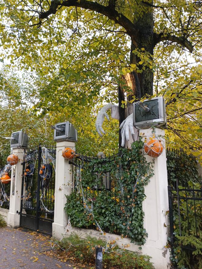 Willa na Jaśkowej Dolinie znów ozdobiona. Tym razem przechodniów zaskakują halloweenowe straszydła!