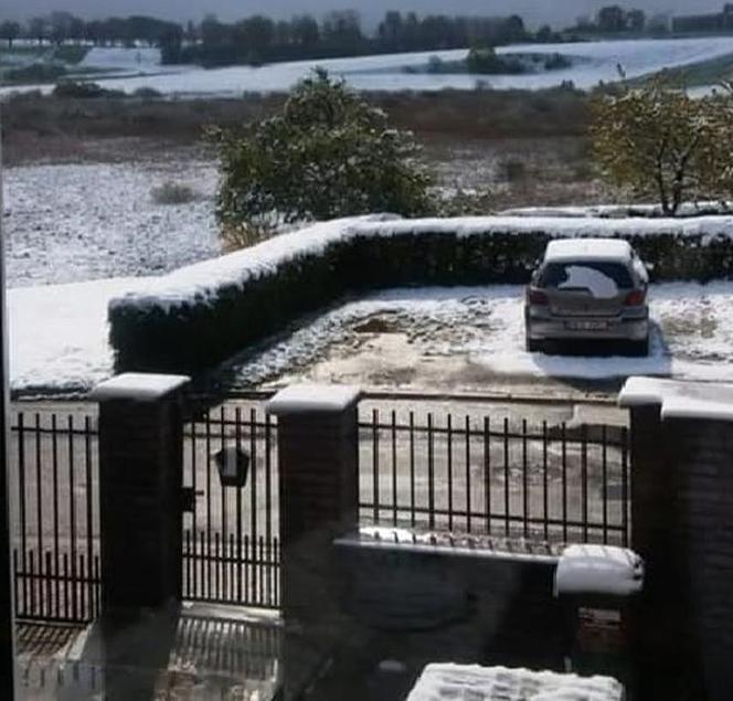 Śnieg na Warmii i Mazurach