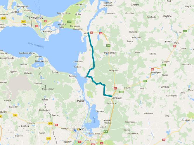 Trasa alternatywna nad morze