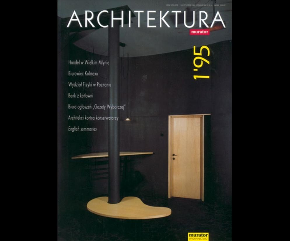Okładka Miesięcznik Architektura 01/1995