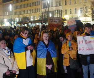 Manifestacja w trzecią rocznicę wybuchu wojny w Ukrainie