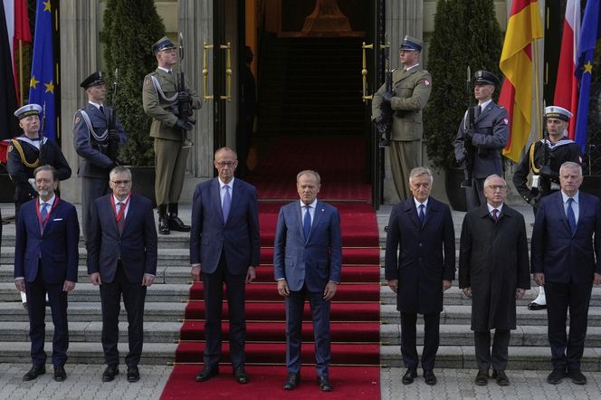 Premier Donald Tusk oraz kanclerz Niemiec Friedrich Merz
