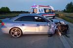 Wypadek na S8 w Julianowie. SKASOWAŁ AUDI na prostej drodze. 24-latek miał ZAKAZ prowadzenia pojazdów