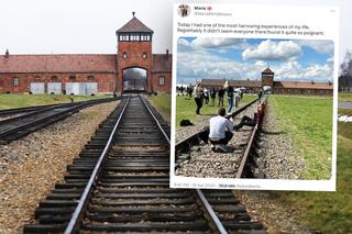 Sesja zdjęciowa na tle Bramy Śmierci do Auschwitz. Internauci aż kipią z oburzenia