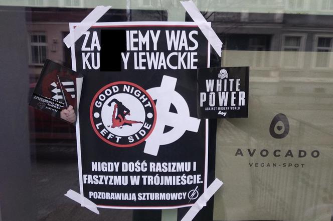 Takie plakaty zawisły na trzech gdańskich restauracjach