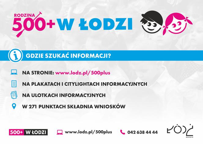 Informacje o programie Rodzina 500+ w Łodzi