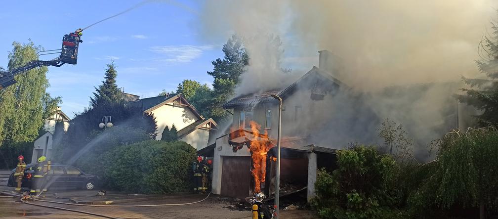  Pożar domu w Józefosławiu