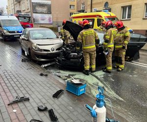 Kraksa w centrum Tarnowa. Ulica Mickiewicza zablokowana