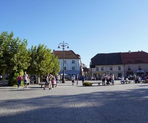 tłumy spokojnie spacerujących spacerowiczów w Pszczynie ZDJĘCIA