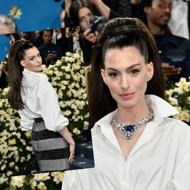 Anne Hathaway niczym figura woskowa. Nie wygląda na 42 lata!