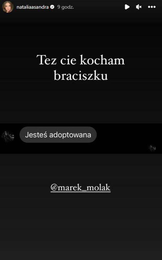 Barwy szczęścia. Rozmowa Natali Zambrzyckiej (Agata Pyrka) i Marka Molaka (Hubert Pyrka) na Instagramie